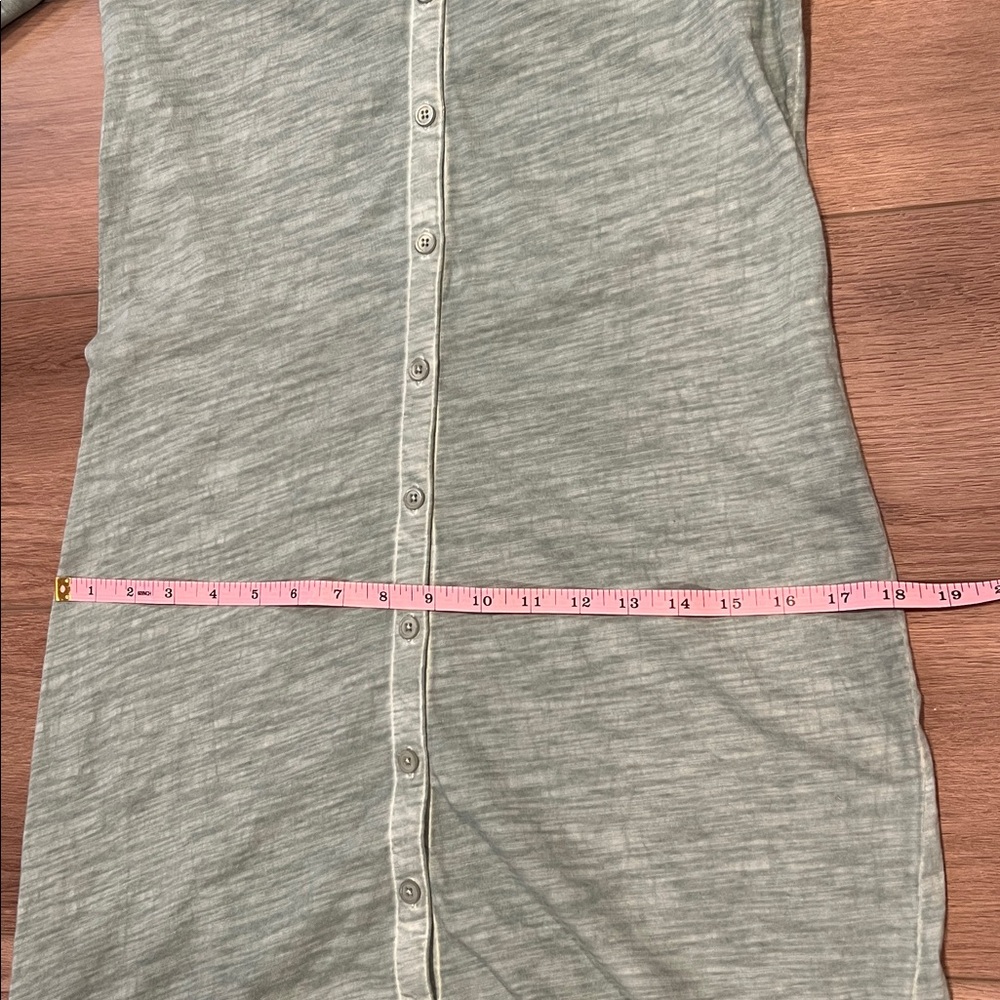 Peruvian Connection Sage Green Button-Up Shirt Lagos Dress Size Small Cotton - Picture 7 of 13